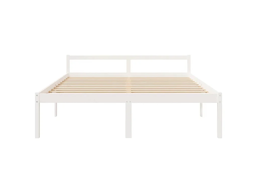 Lit pour personne âgée sans matelas blanc 180x200 cm