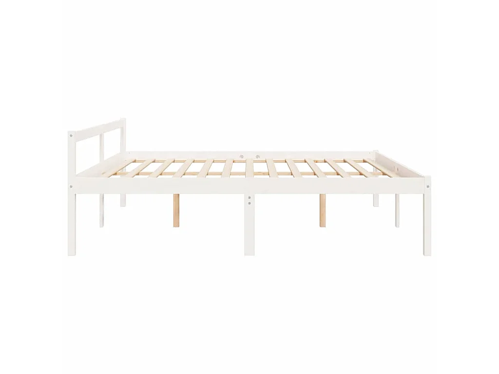 Lit pour personne âgée sans matelas blanc 180x200 cm