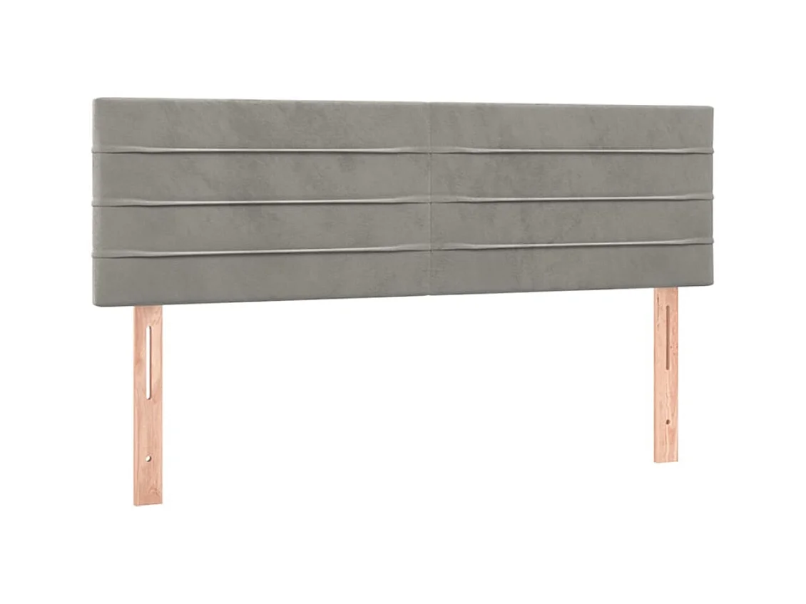 Sommier à lattes de lit avec matelas LED Gris clair 140x190 cm