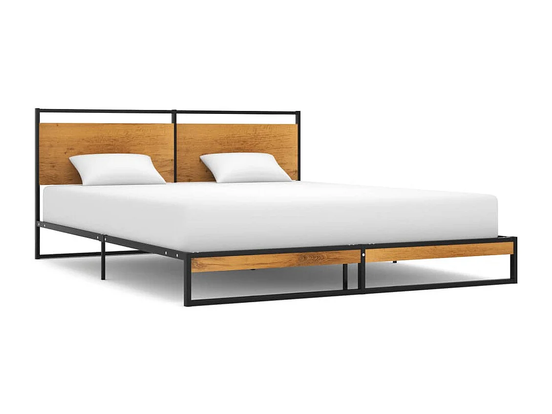 Cadre de lit sans matelas métal 160x200 cm
