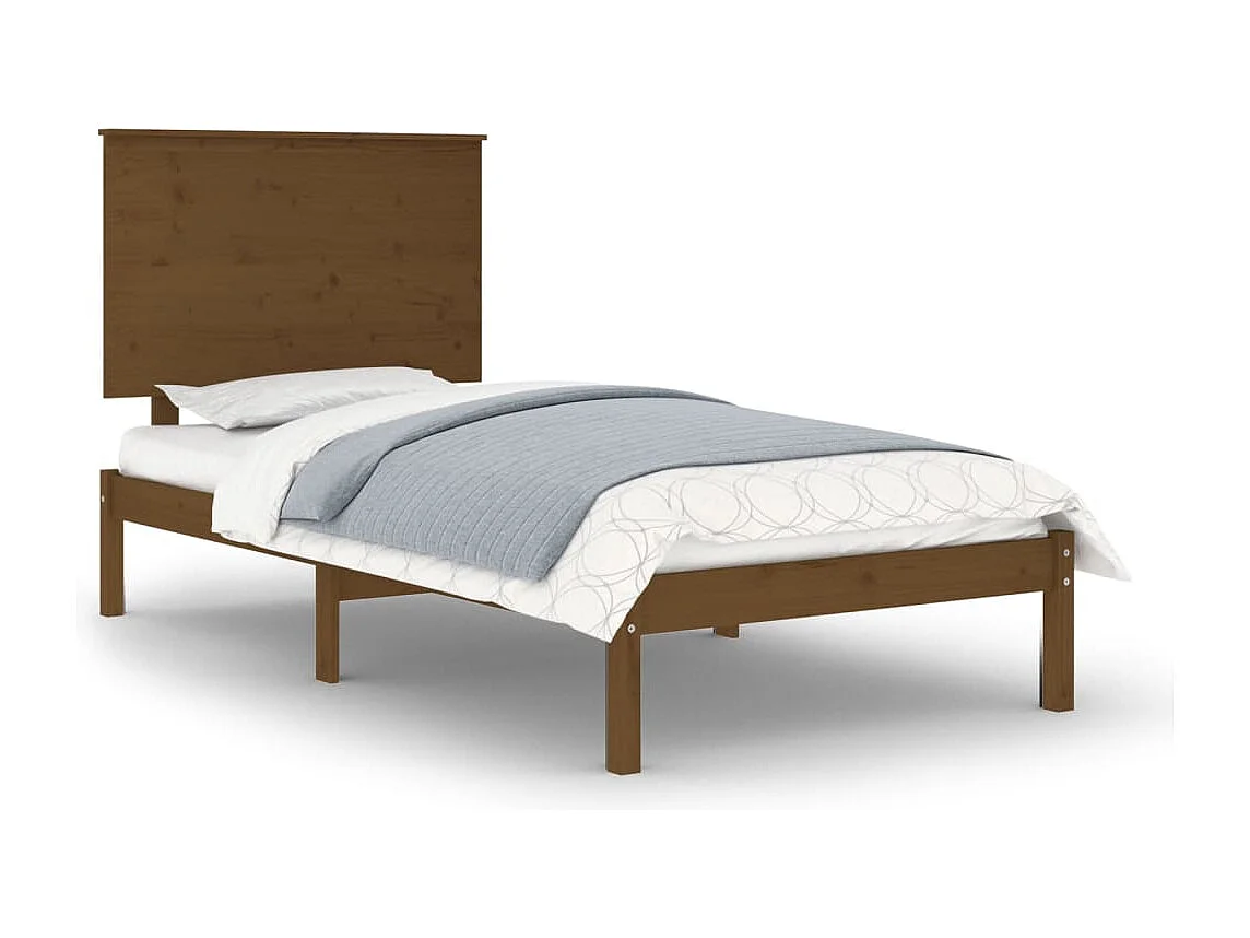 Massivholzbett Honigbraun Kiefer 100x200 cm