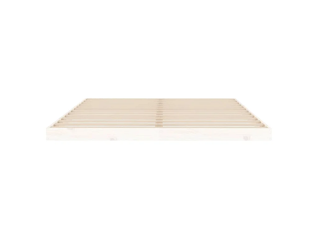 Estrutura de cama 160x200 cm madeira de pinho maciça branco