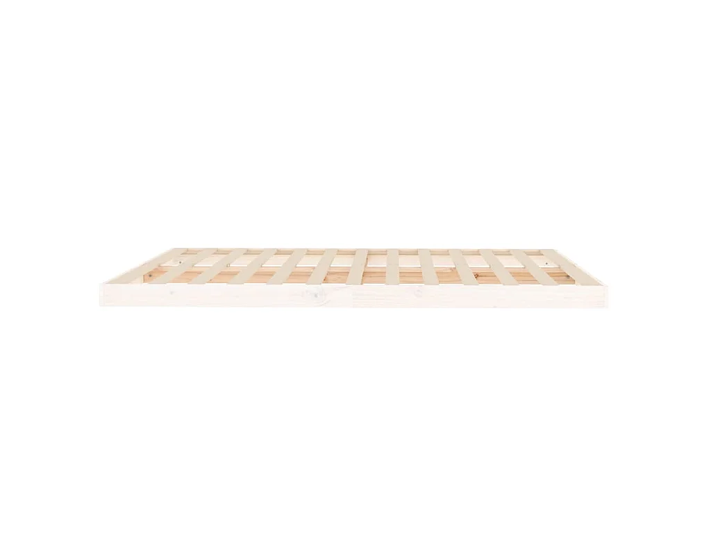 Estrutura de cama 160x200 cm madeira de pinho maciça branco