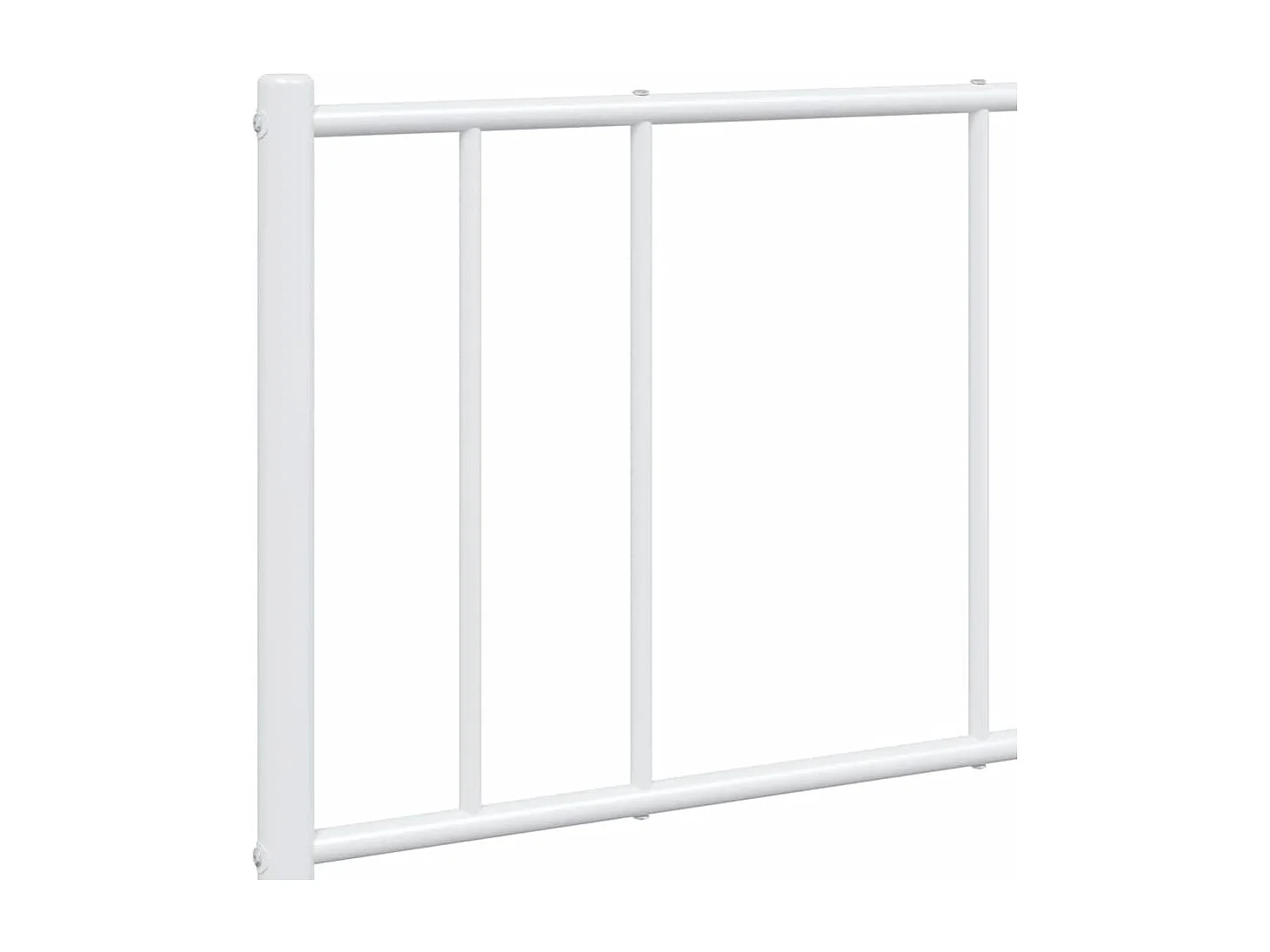 Cadre de lit métal sans matelas et tête de lit blanc 135x190 cm