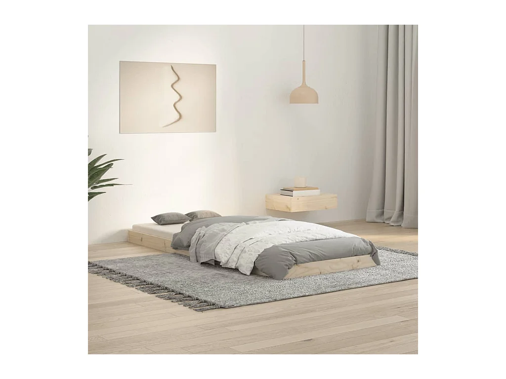 Bedframe massief grenenhout 75x190 cm