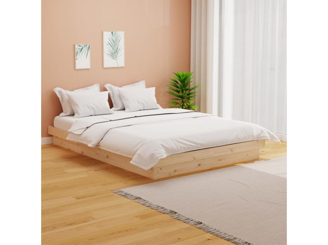 Estrutura de cama king 150x200 cm madeira maciça