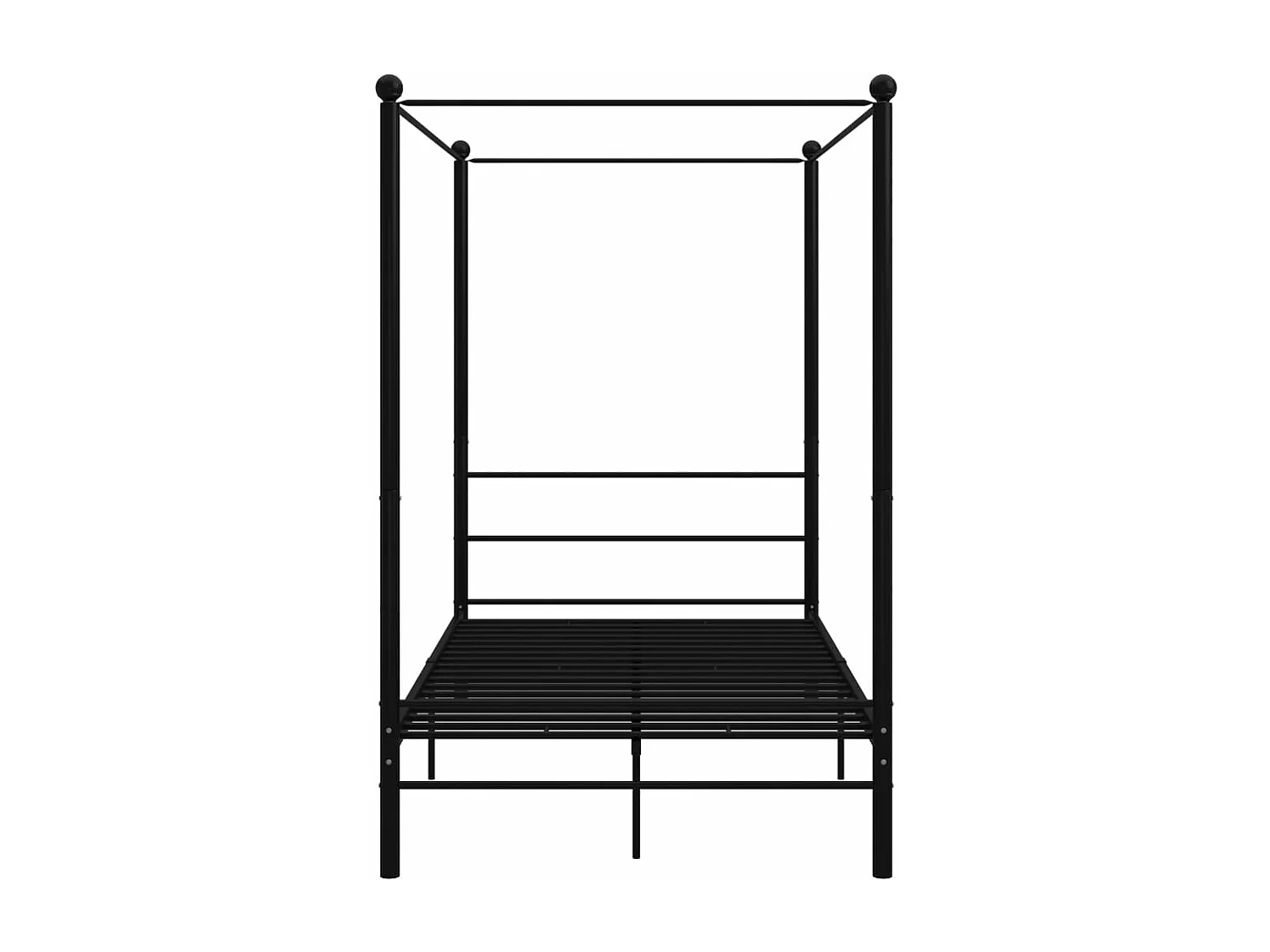 Himmelbett Schwarz Metall 140x200 cm