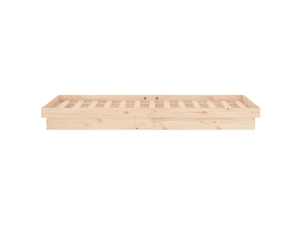 Cadre de lit à LED sans matelas bois massif