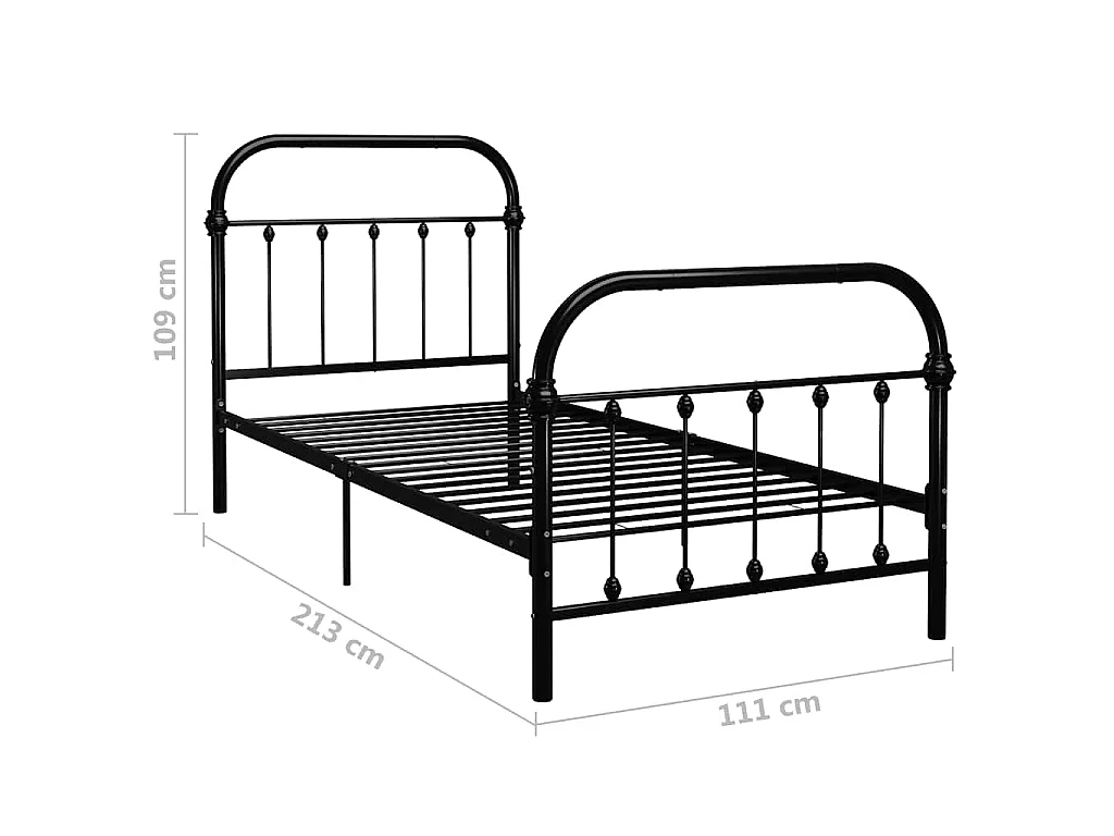 Giroletto Nero in Metallo 100x200 cm