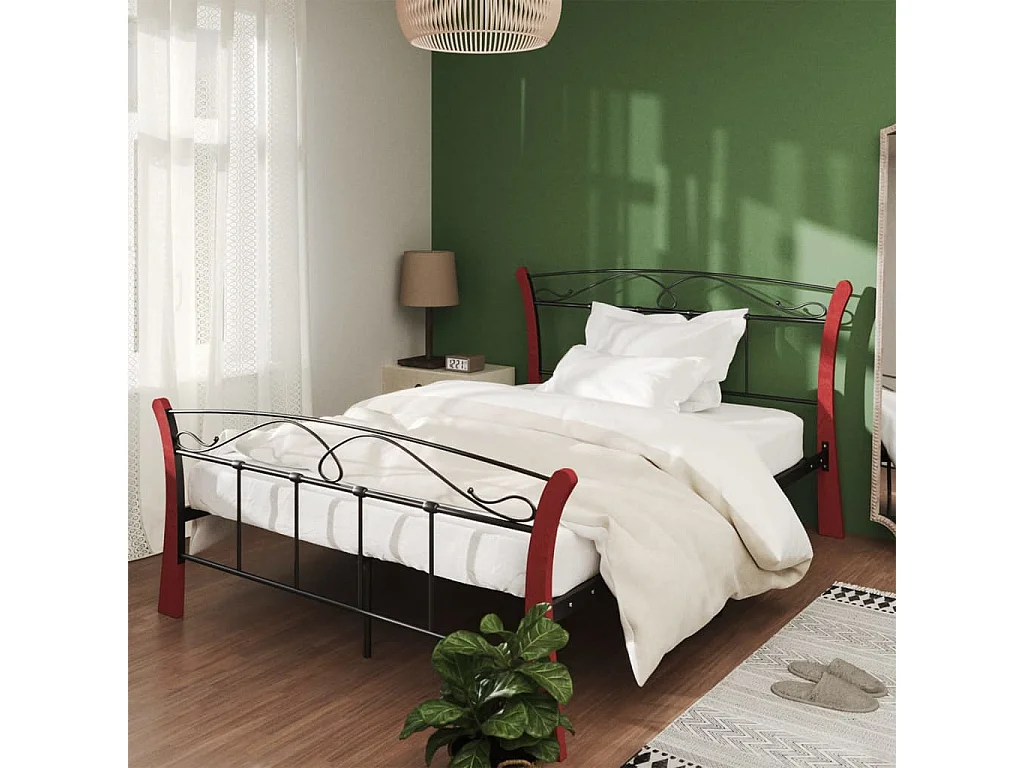 Estrutura de cama 120x200 cm metal preto