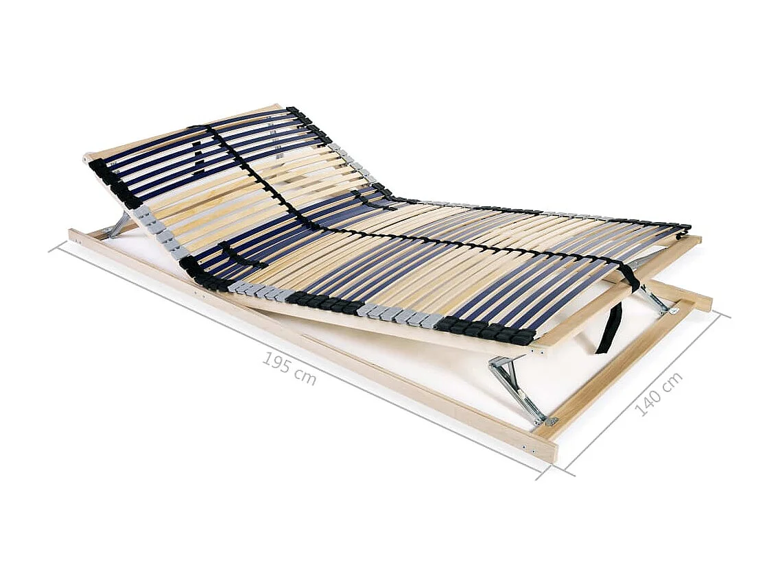 Estrado de ripas com 42 ripas 7 zonas 140x200 cm