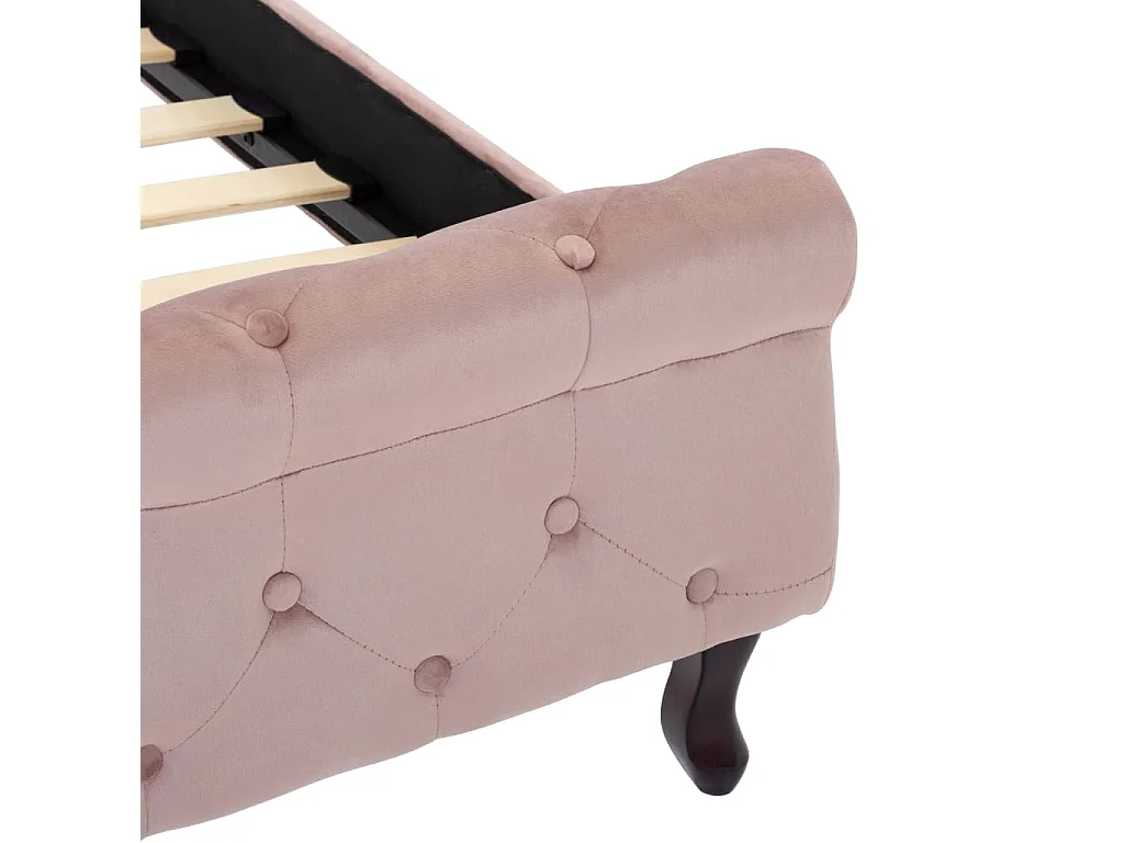 Bedframe fluweel roze 120x200 cm