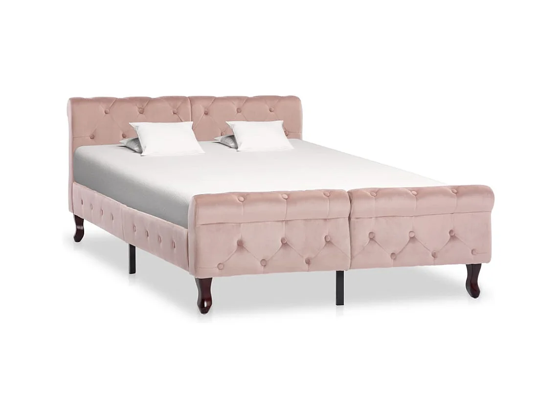 Bedframe fluweel roze 120x200 cm