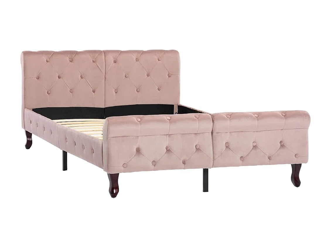 Bedframe fluweel roze 120x200 cm