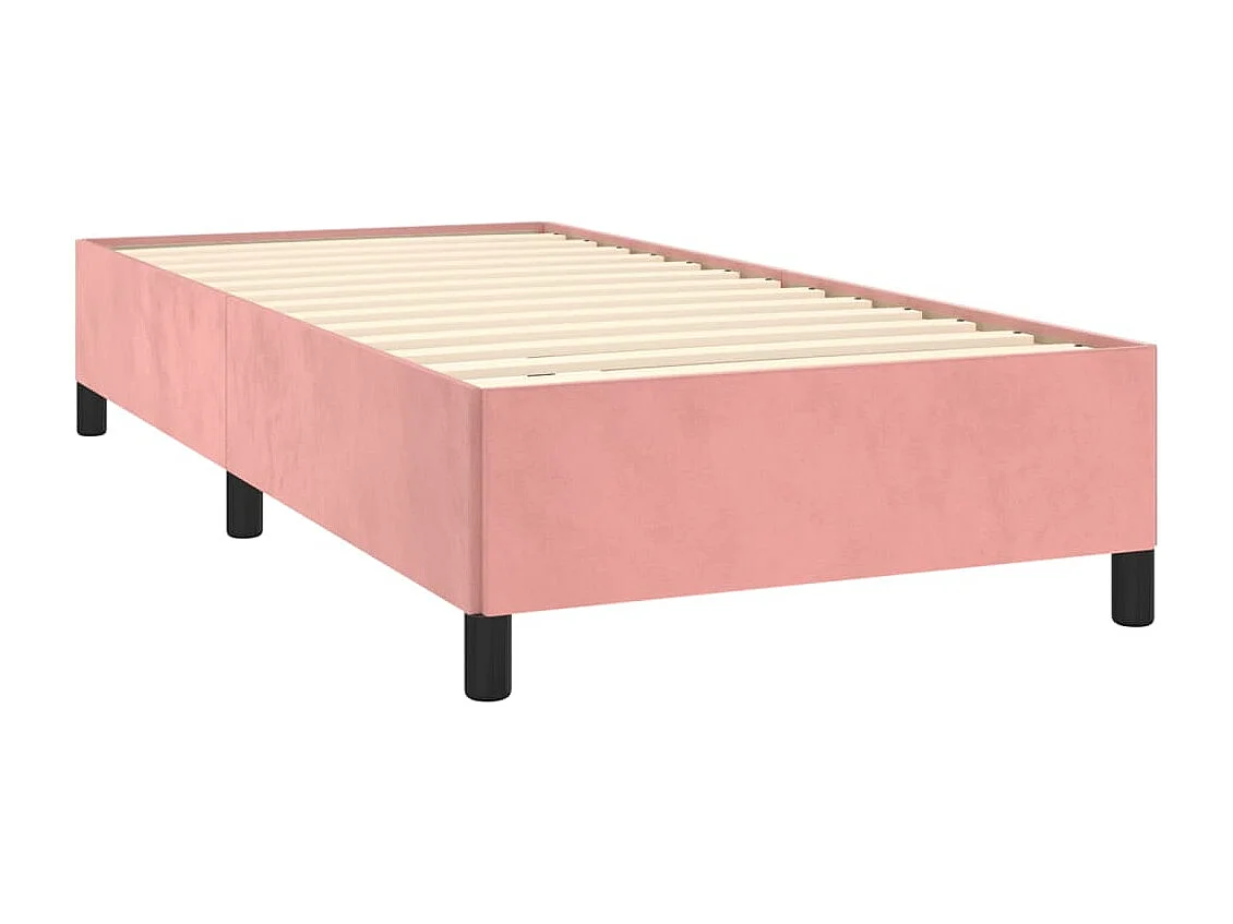 Bedframe fluweel roze 90x190 cm