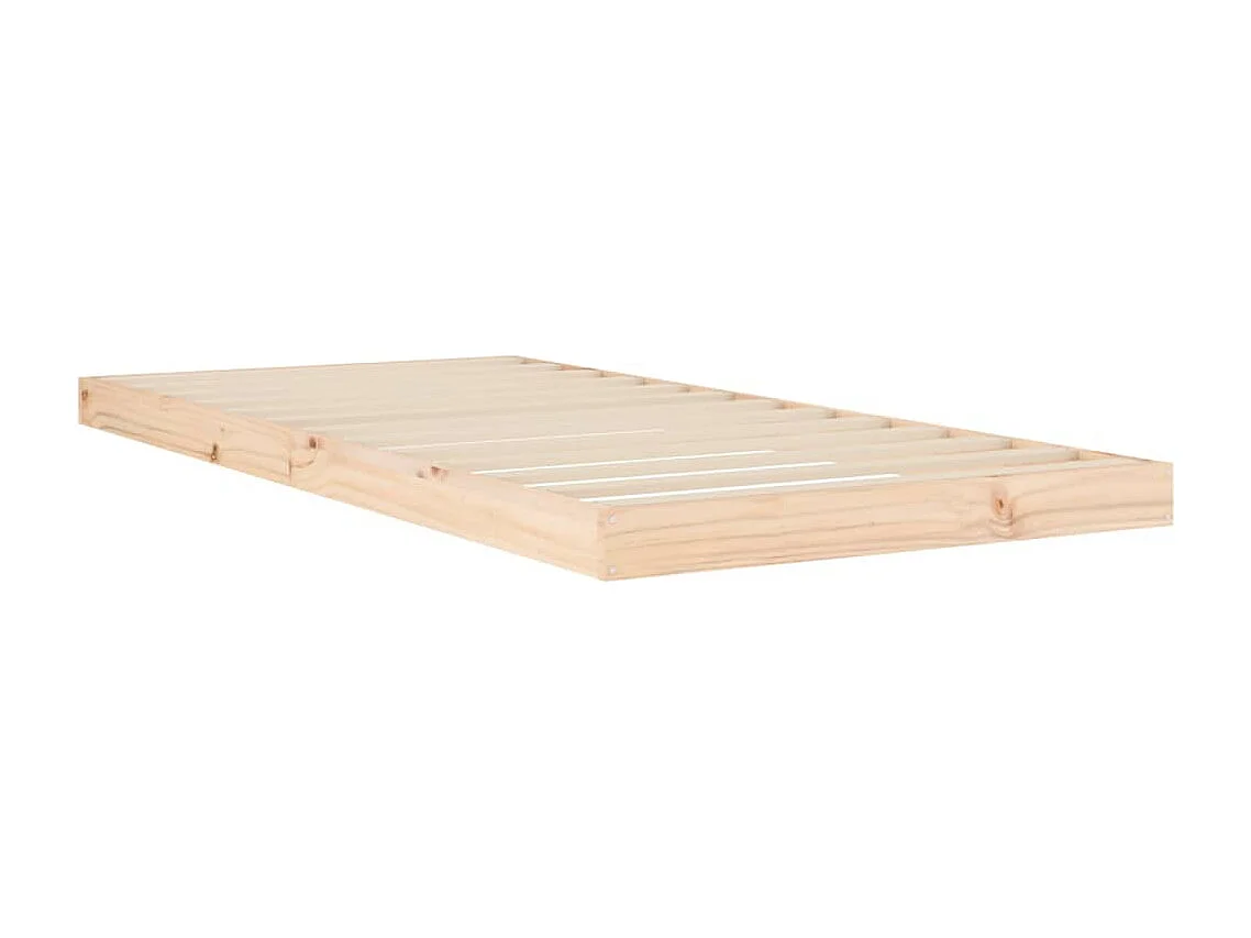 Estructura de cama madera maciza de pino 90x200 cm