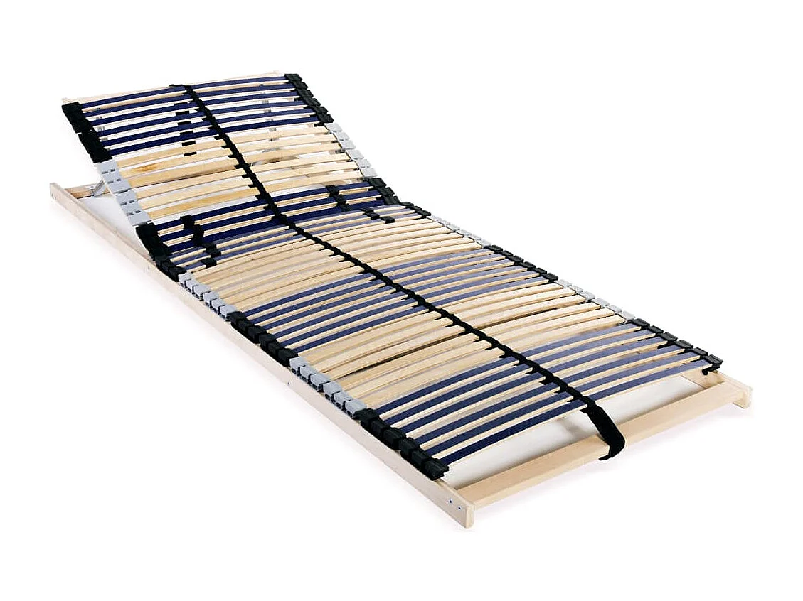 Sommier à lattes sans matelas avec 42 lattes 7 zones 90x200 cm