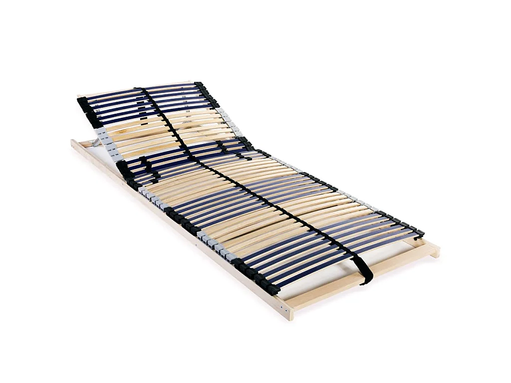 Sommier à lattes sans matelas avec 42 lattes 7 zones 90x200 cm