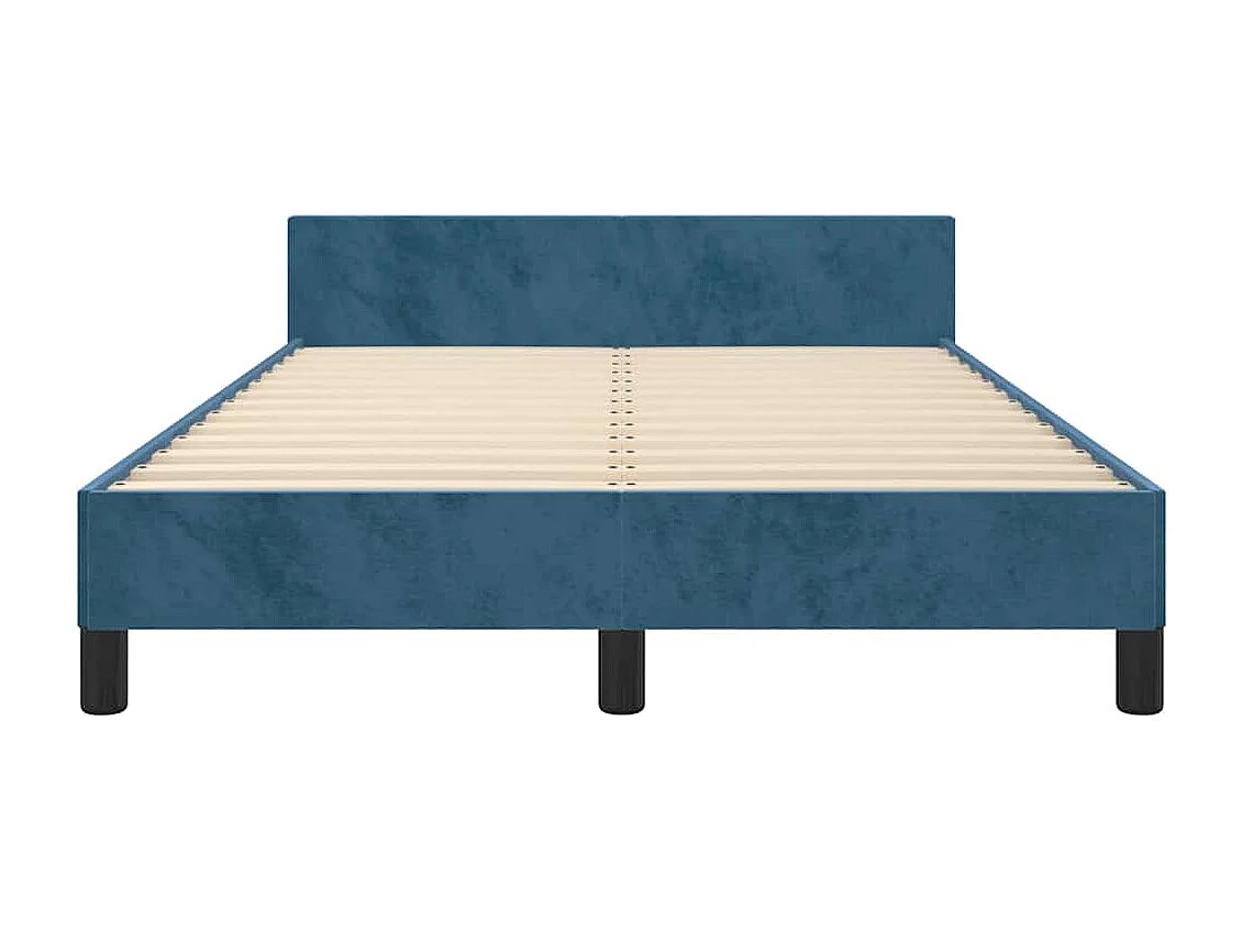 Bedframe zonder matras 120x200 cm fluweel donkerblauw