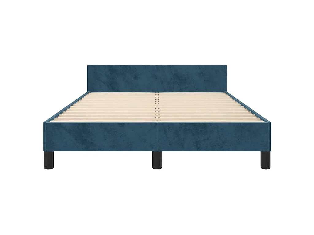 Bedframe zonder matras 120x200 cm fluweel donkerblauw
