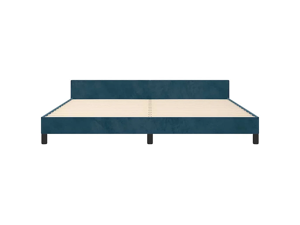 Giroletto senza Materasso Blu Scuro 200x200 cm in Velluto