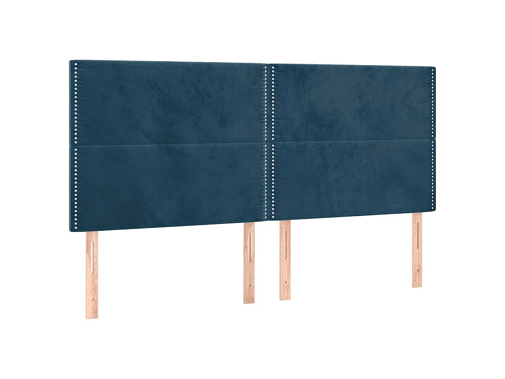 Giroletto senza Materasso Blu Scuro 200x200 cm in Velluto