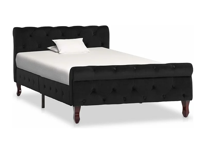 Bettgestell Schwarz Samt 100 x 200 cm