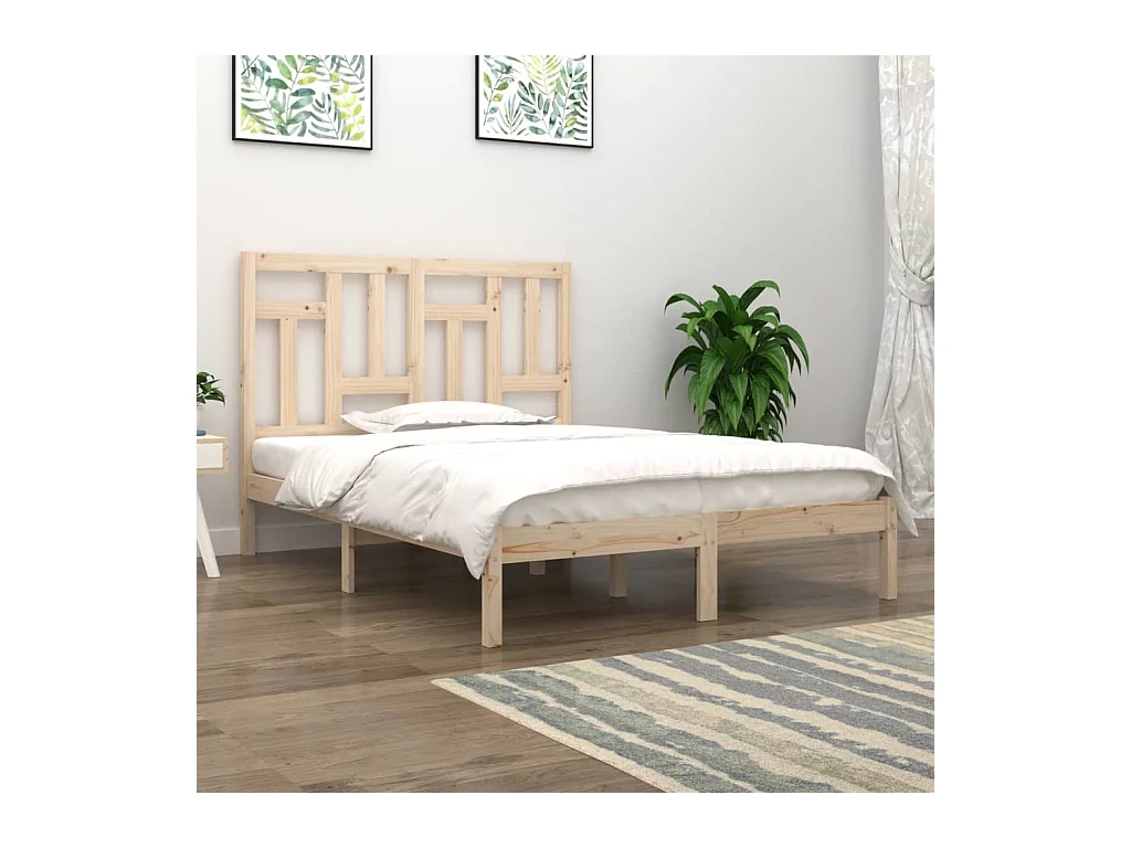 Cadre de lit sans matelas 120x190 cm bois massif