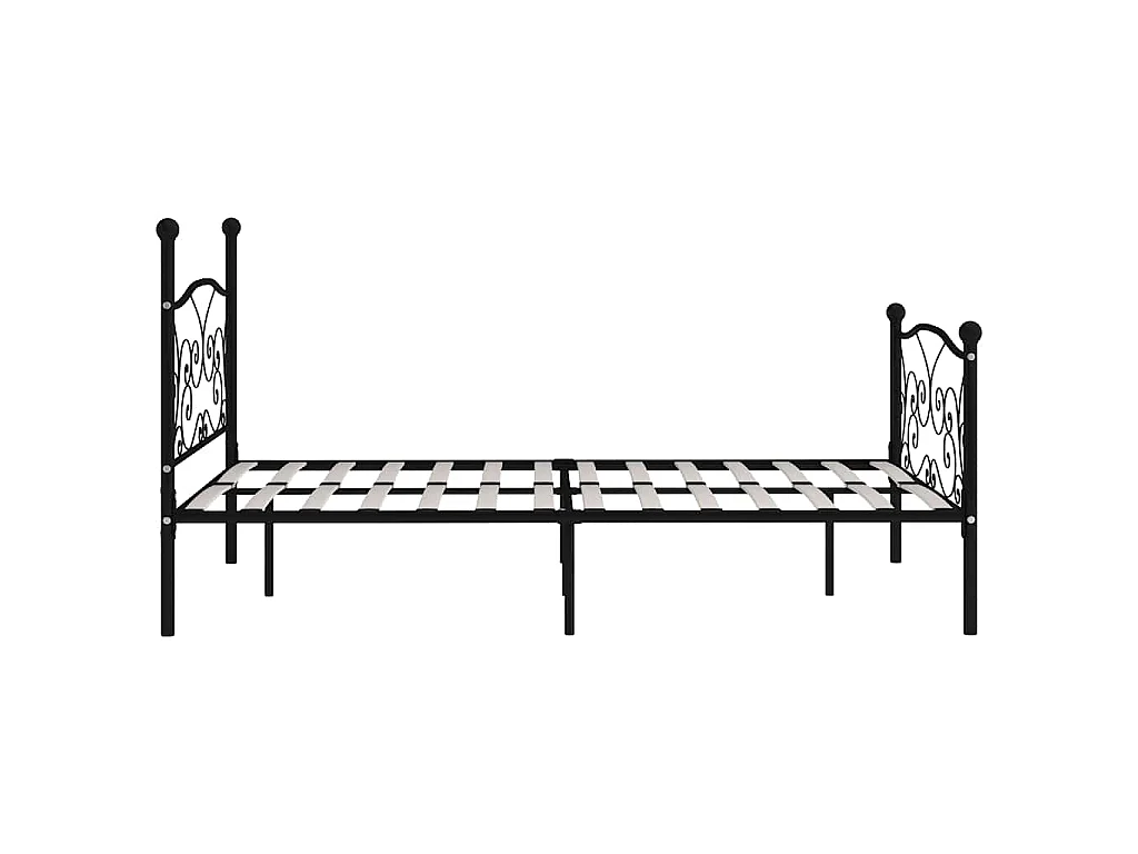 Estructura de cama con somier metal negro 140x200 cm