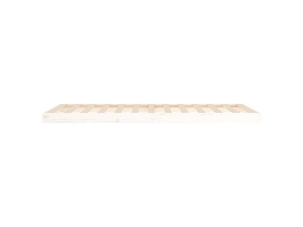 Cadre de lit sans matelas blanc 90x200 cm bois de pin massif
