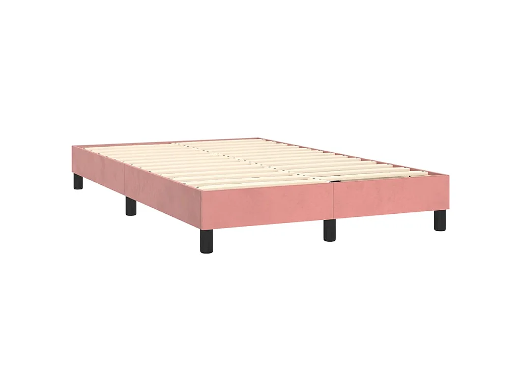 Sommier à lattes de lit avec matelas et LED Rose 120x200cm