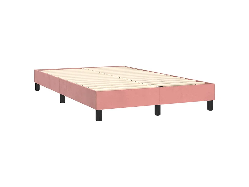 Sommier à lattes de lit avec matelas et LED Rose 120x200cm