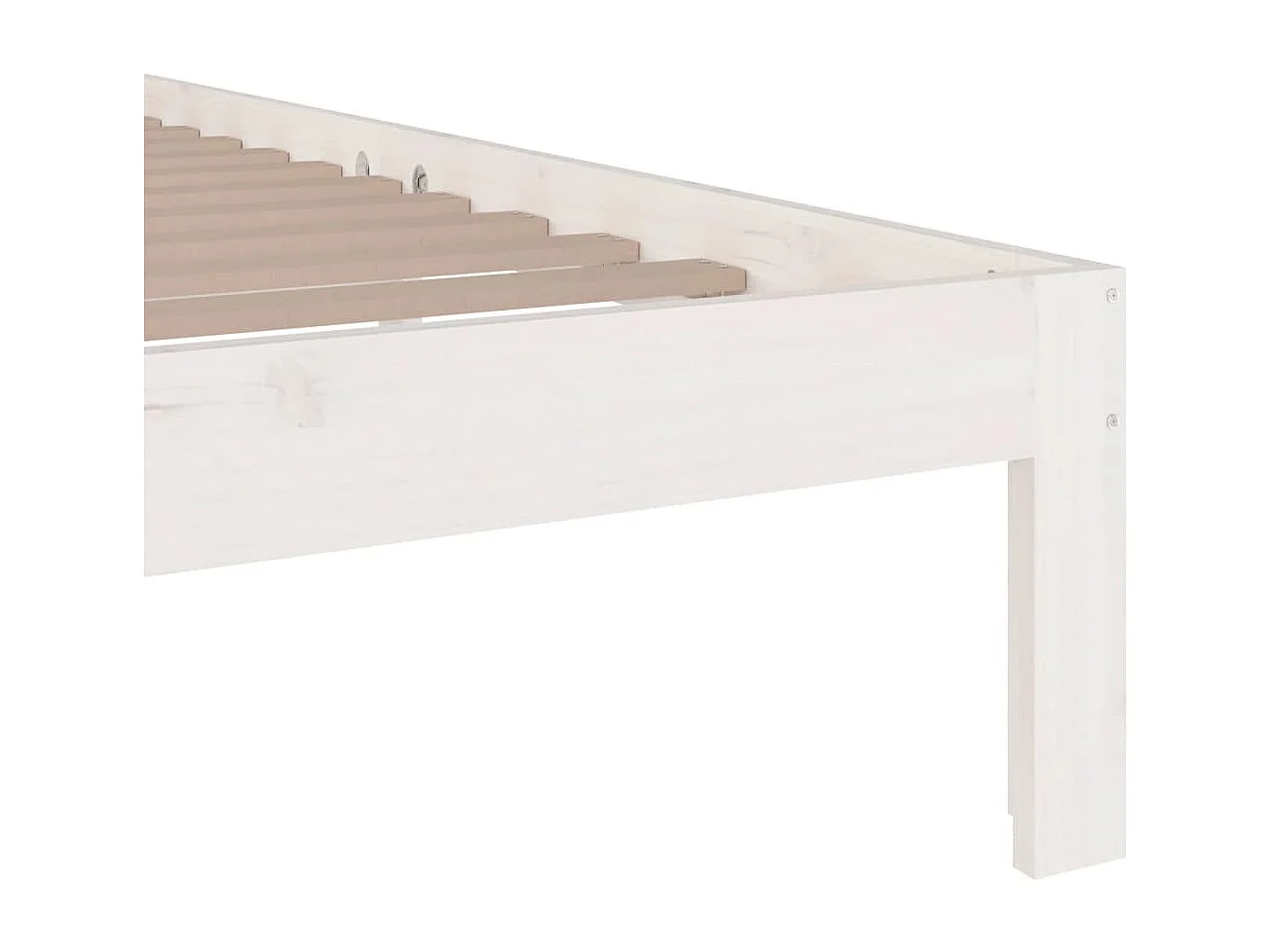 Cadre de lit sans matelas blanc 140x190 cm