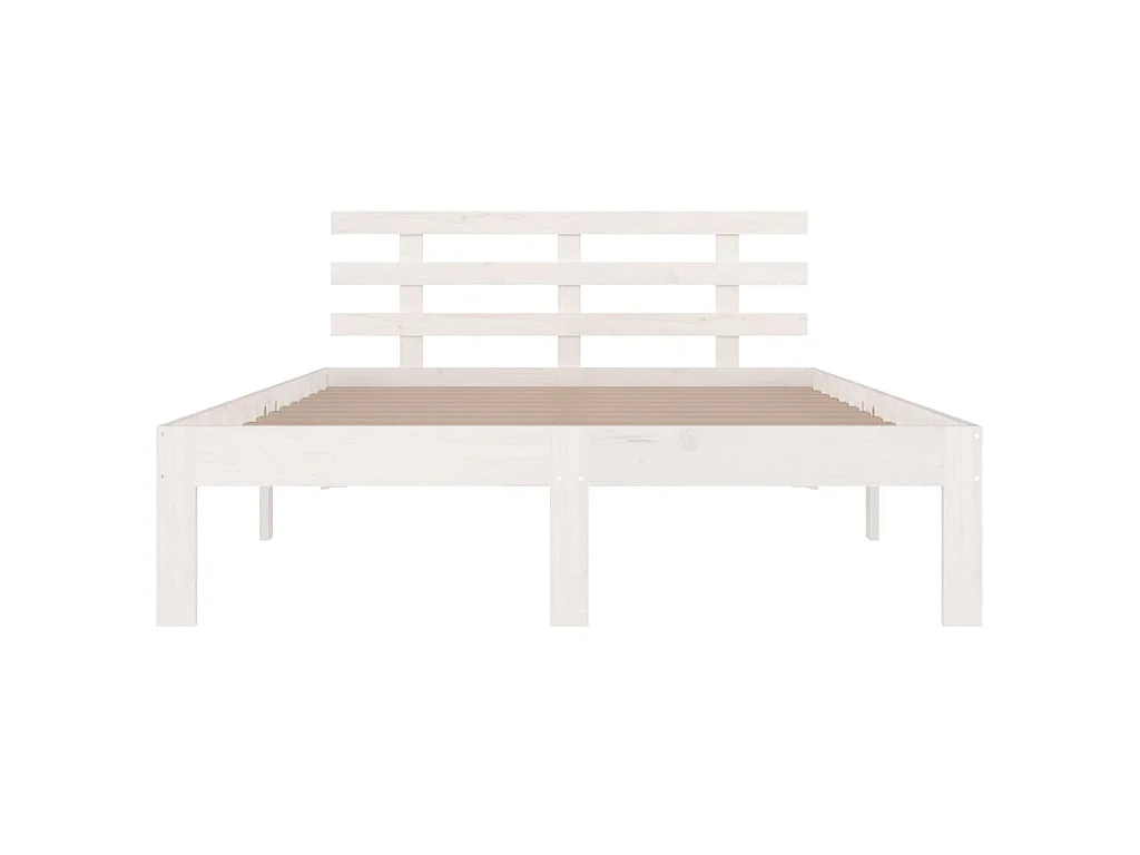 Cadre de lit sans matelas blanc 140x190 cm