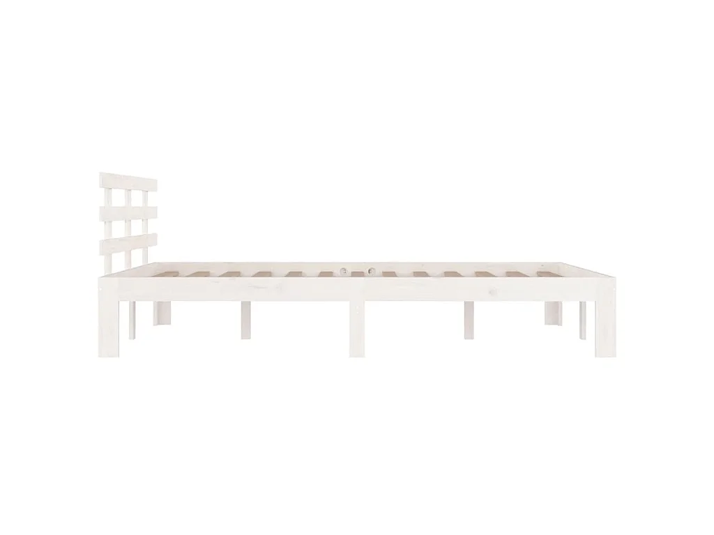 Cadre de lit sans matelas blanc 140x190 cm