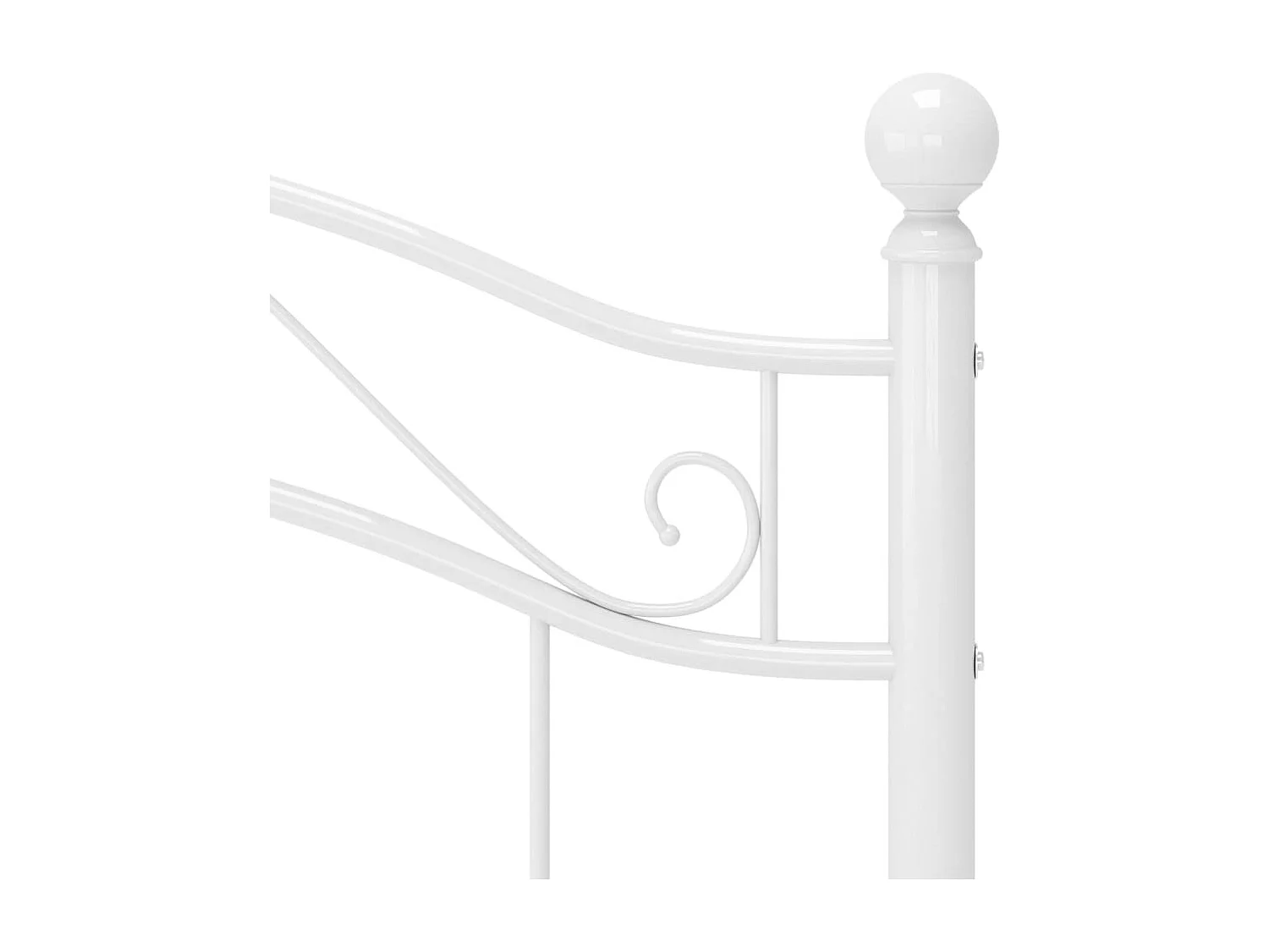 Cadre de lit sans matelas blanc métal 90x200 cm