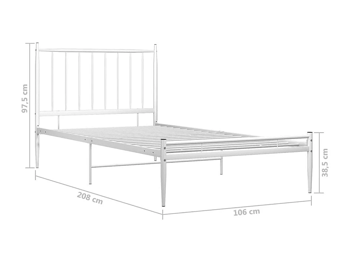 Giroletto Bianco in Metallo 100x200 cm