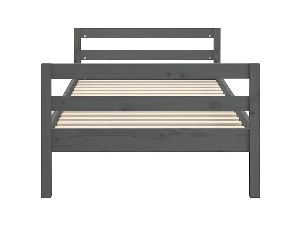 Giroletto Grigio 90x200 cm in Legno Massello di Pino