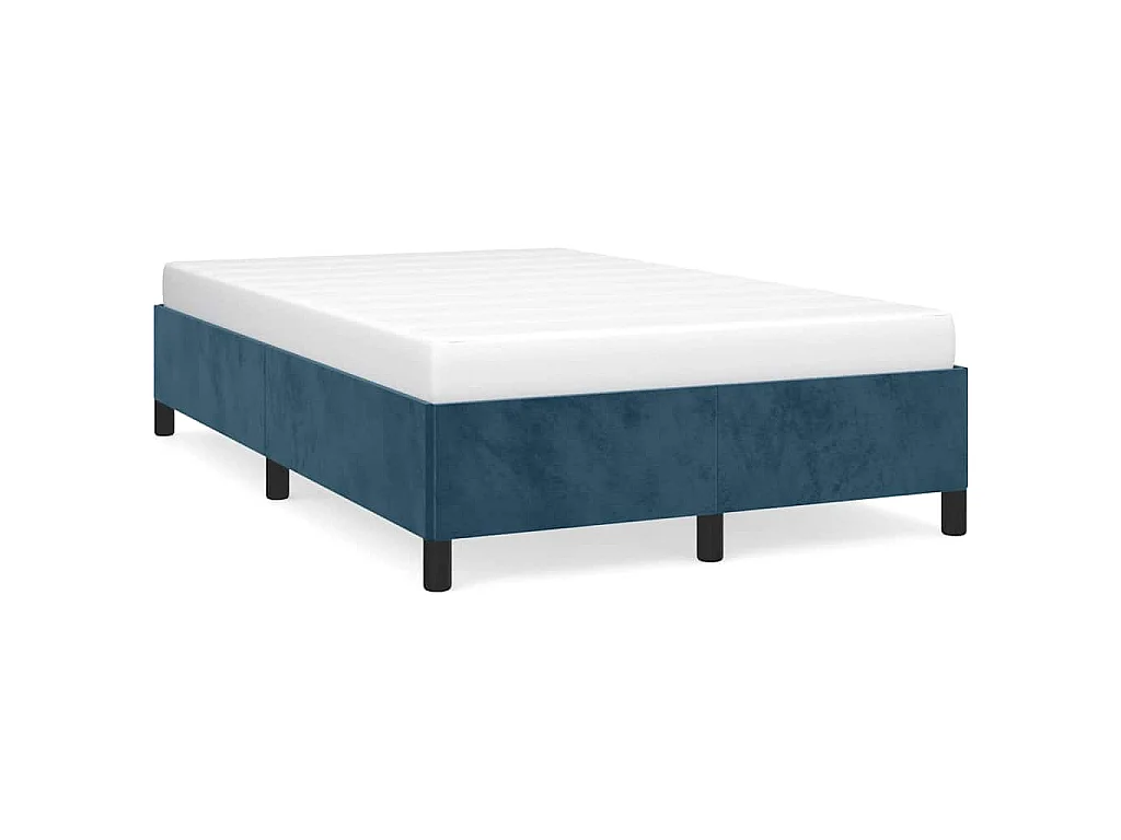 Bedframe zonder matras 120x200 cm fluweel donkerblauw