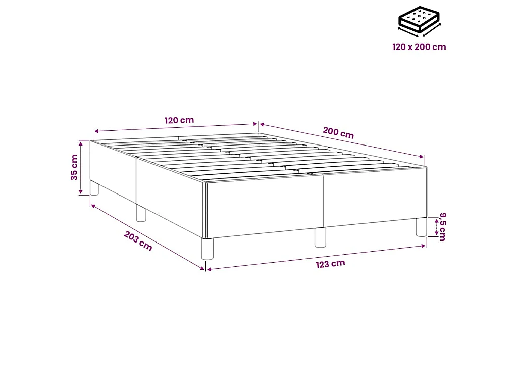 Bedframe zonder matras 120x200 cm fluweel donkerblauw
