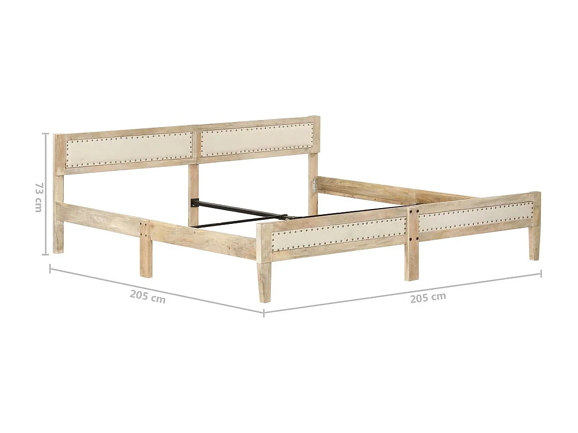 Cadre de lit sans matelas bois de manguier massif 200 cm