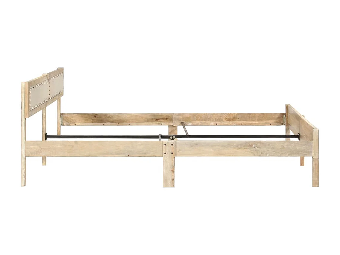 Cadre de lit sans matelas bois de manguier massif 200 cm