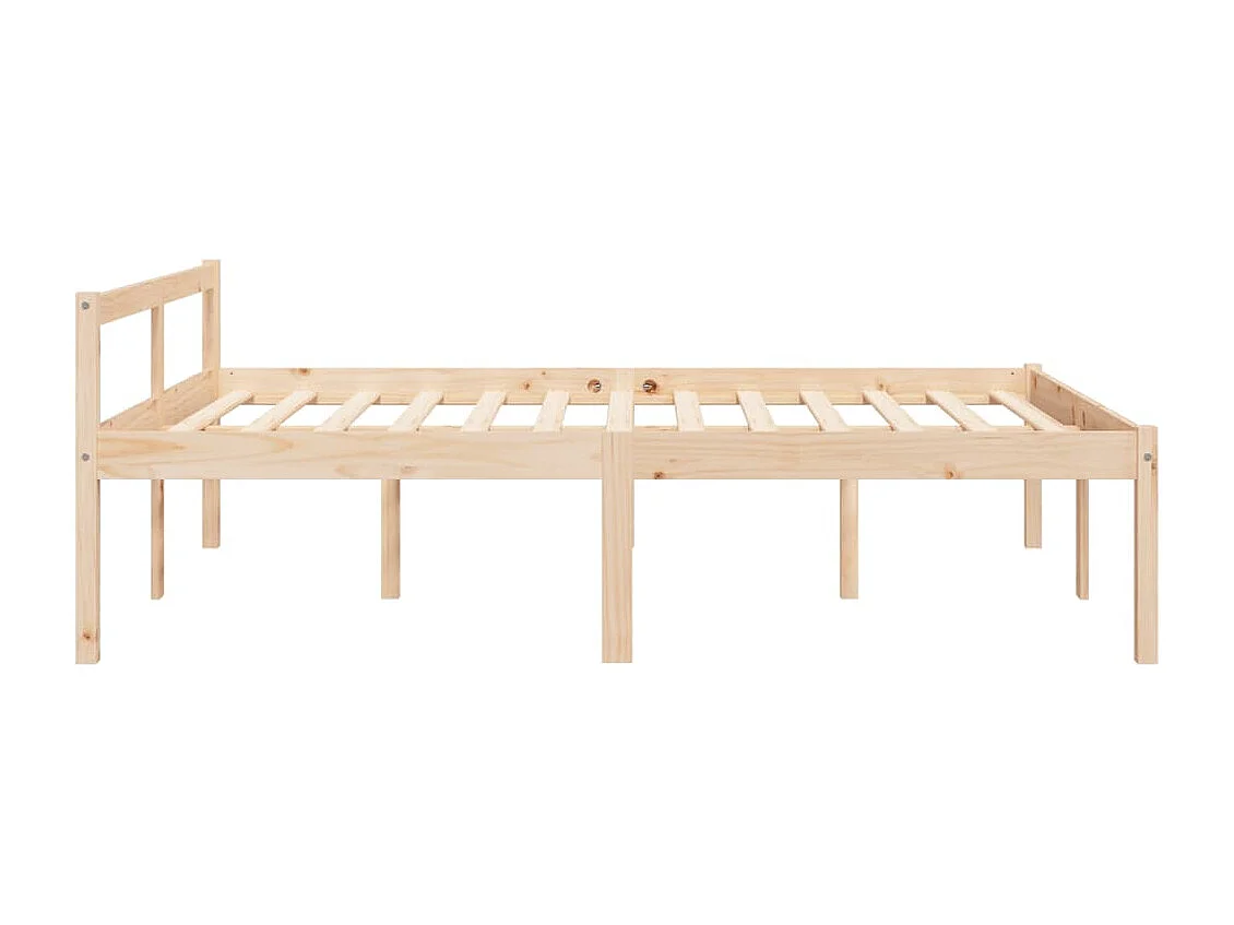 Lit pour personne âgée sans matelas 140x190 cm bois pin massif
