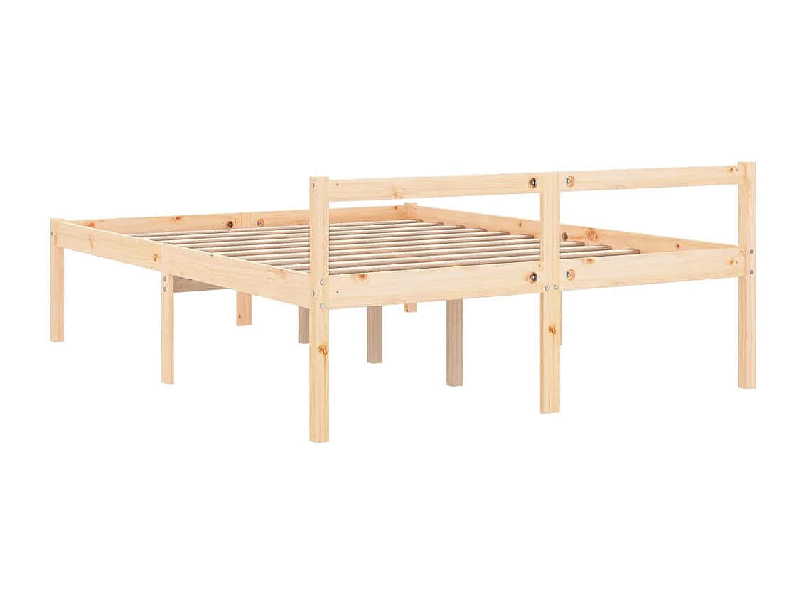 Lit pour personne âgée sans matelas 140x190 cm bois pin massif