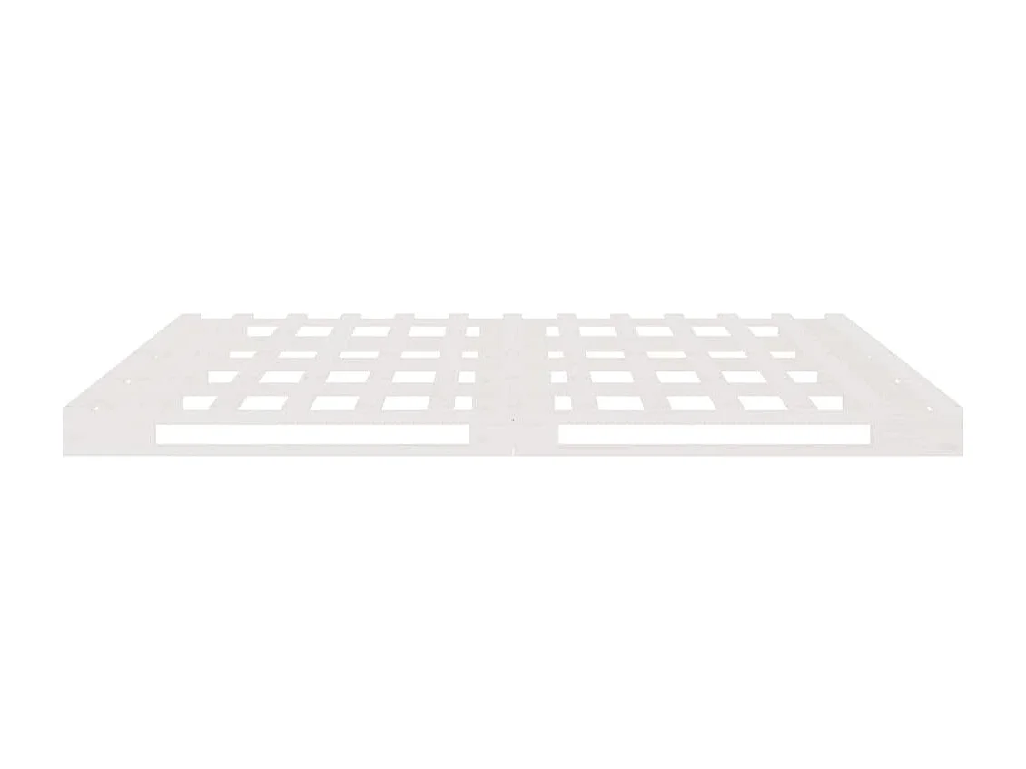 Lit de palette blanc 160x200 cm bois de pin massif
