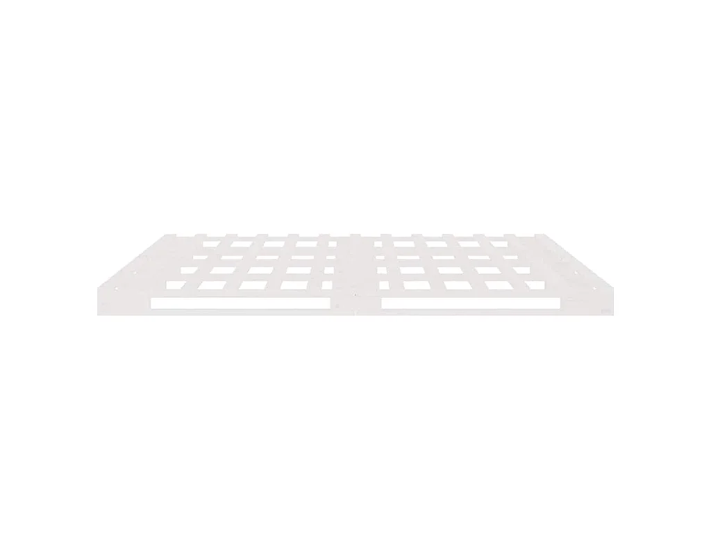 Lit de palette blanc 160x200 cm bois de pin massif