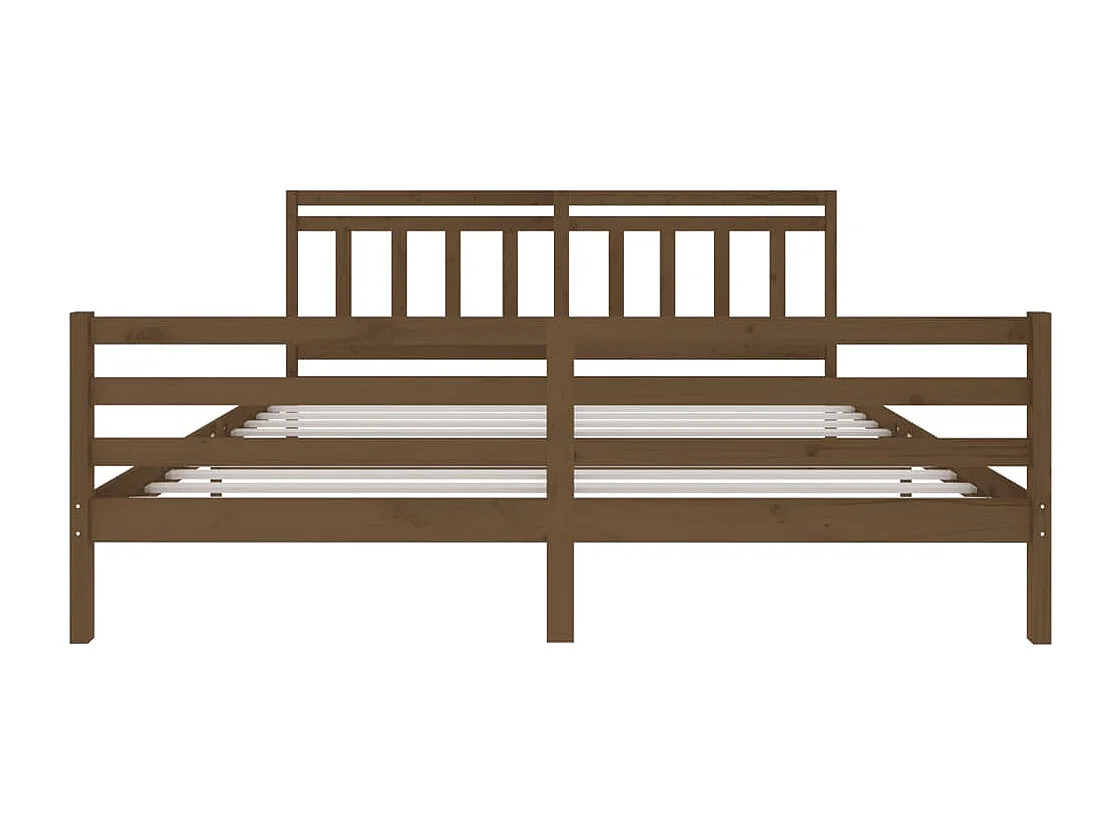 Massivholzbett Honigbraun 200x200 cm