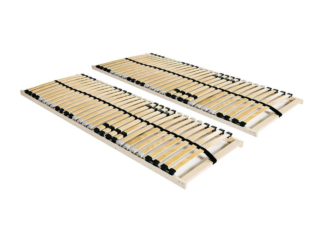 Estrados de ripas 2 pcs com 28 ripas 7 zonas 80x200 cm