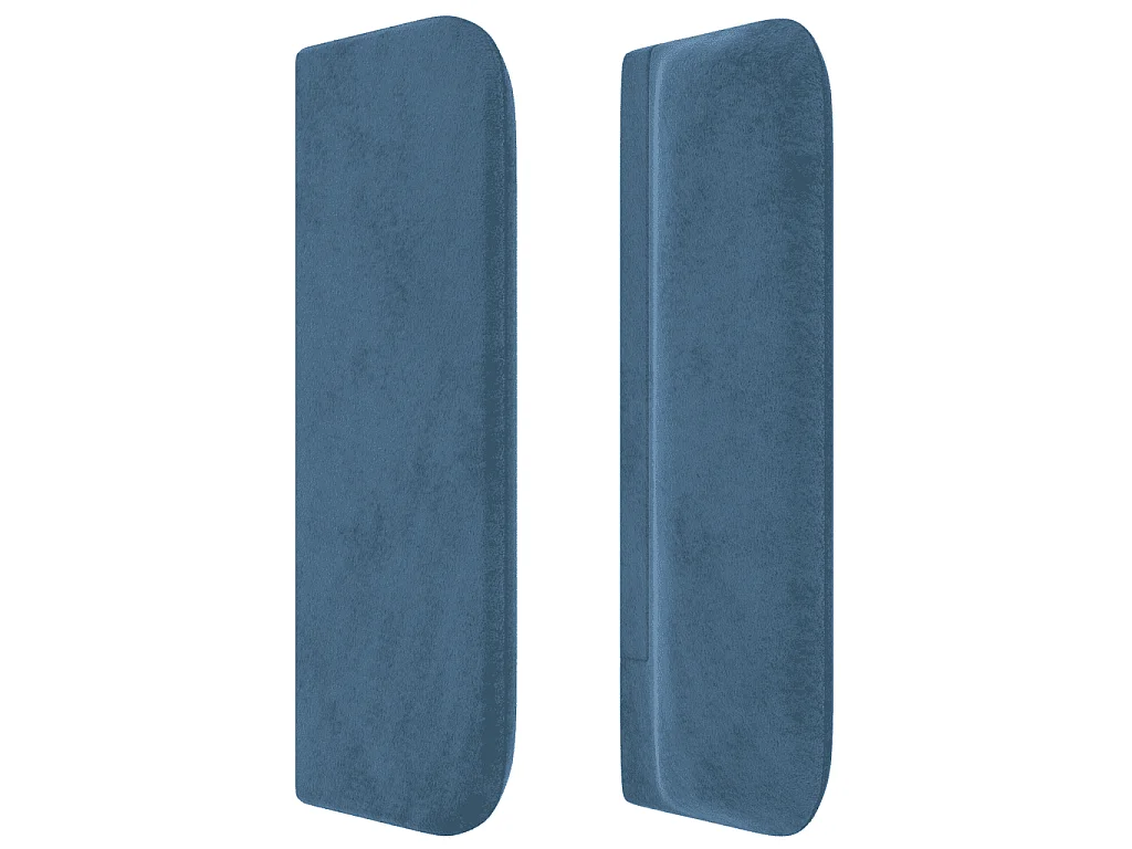 Boxspring met matras fluweel donkerblauw 140x190 cm