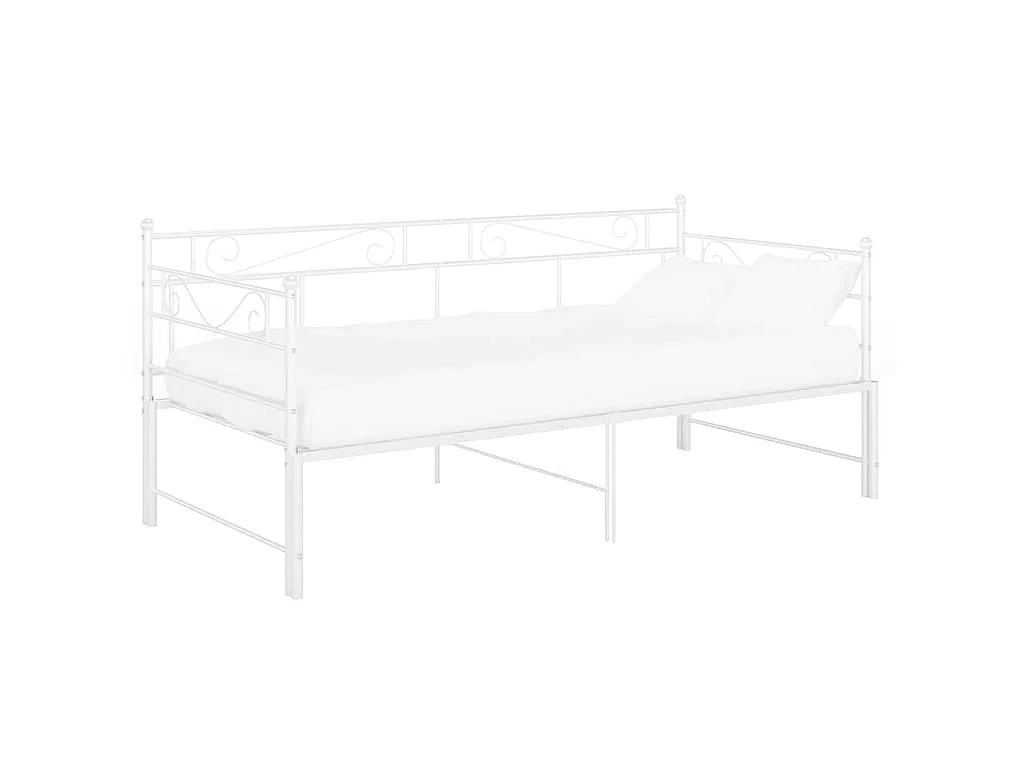 Cadre de canapé-lit extensible sans matelas blanc 90x200 cm